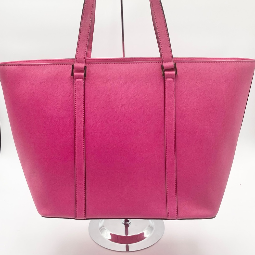 💕Kate Spade XL Newbury Lane Punch Pink Saffiano Leather Bag Tote Carry All EUC!